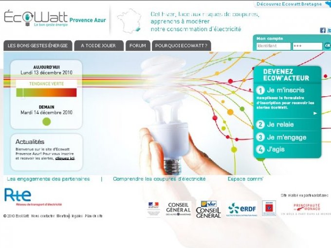 Lancement du site EcoWatt