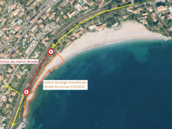 ROQUEBRUNE - CAP-MARTIN : modification des cheminements piétons sur la plage du Golfe bleu et le chemin des douaniers