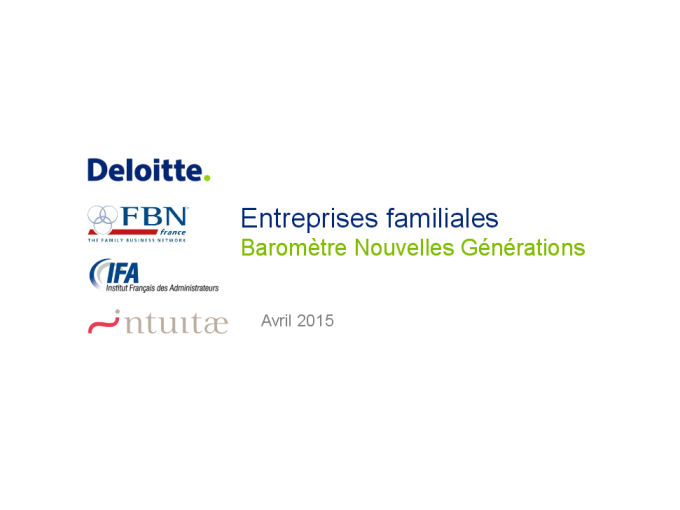 Entreprises familiales :