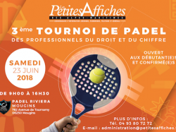 3ème "Tournoi de Padel Droit et Chiffre" le 23 juin au Padel Riviera de Mougins