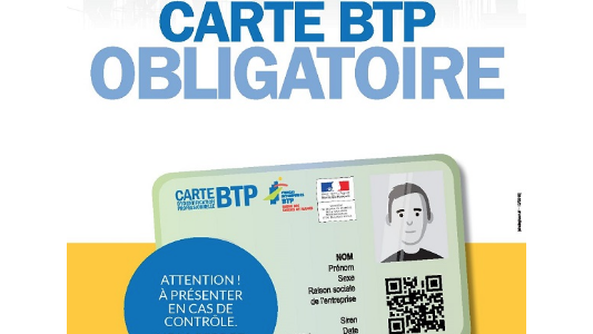 La carte d'identification professionnelle du BTP : près d'1,3 millions de cartes délivrées