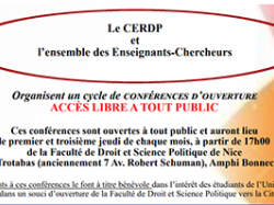 CERDP - Planning des Conférences d'ouverture 2ème semestre 2017/2018