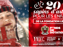 20 sapins d'artistes aux enchères pour les enfants de Lenval le 11 décembre !