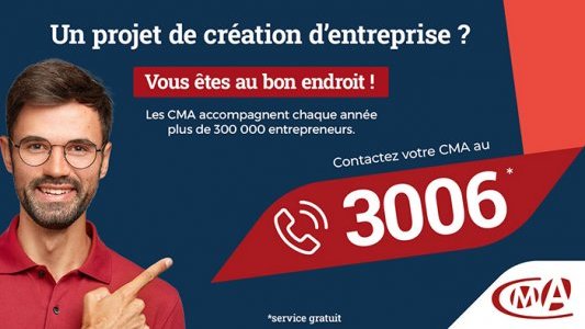 Le réseau des CMA lance un numéro unique dédié à la création d'entreprise et à l'accompagnement aux formalités : le 3006 