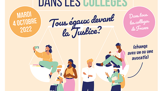 5e Journée du droit dans les collèges le 4 octobre 2022