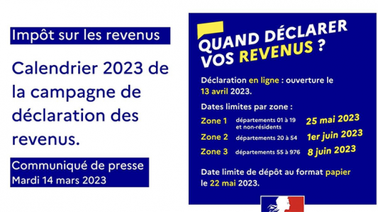 Calendrier 2023 de la campagne de déclaration des revenus 