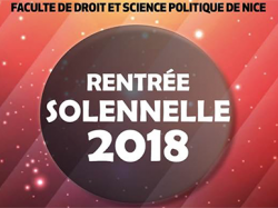 Rentrée solennelle de la Faculté de Droit et Science politique de Nice le 14 novembre