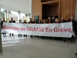 Nouvelle mobilisation des avocats grassois ce matin au palais