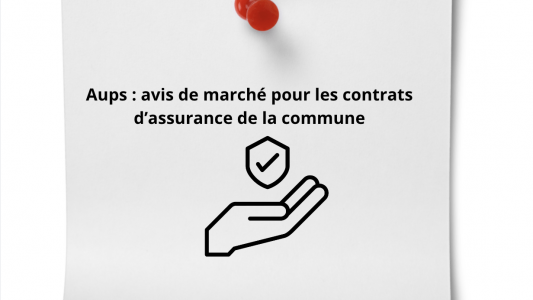 Aups : avis de marché pour les contrats d'assurance de la commune