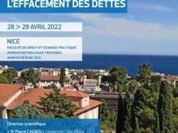 Colloque CERDP : "L'effacement des dettes"