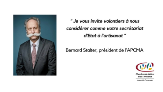 Bernard Stalter a proposé à Bruno Le Maire un contrat de confiance entre le réseau des CMA et l'Etat