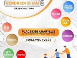 Nice : Forum de l'emploi aux Moulins ce Vendredi 5 mai