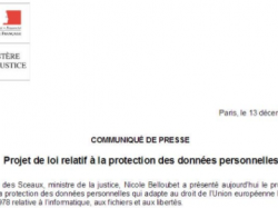 Projet de loi relatif à la protection des données personnelles