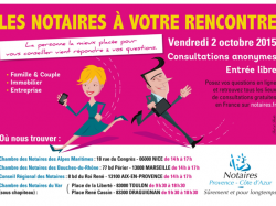 Les Notaires à votre rencontre : vendredi 2 octobre 2015