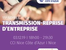 La CCI organise sa 15e Soirée transmission/reprise d'entreprise le 3 décembre 