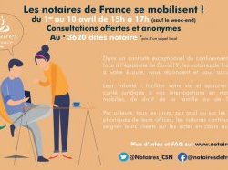 Notaires : des consultations téléphoniques gratuites du 1er au 10 avril