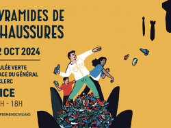 Handicap International organise ses traditionnelles Pyramides de chaussures à Nice