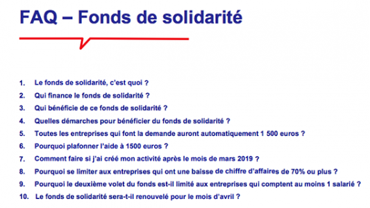 Fonds de solidarité : Quelles démarches pour quelles entreprises en 10 points