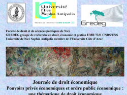 Journée de droit économique "Pouvoirs privés économiques et ordre public économique : une thématique de droit économique" 