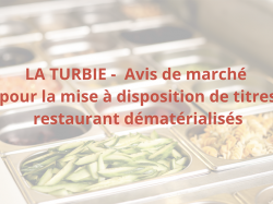 La Turbie : Avis de marché pour la mise à disposition de titres restaurant dématérialisés