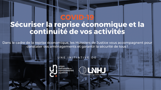 L'Union Nationale des Huissiers de Justice lance reprise-eco.fr pour sécuriser la reprise des activités