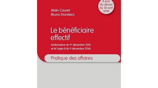 LIVRE - « Le bénéficiaire effectif » d'Alain Couret et Bruno Dondero