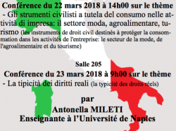 Conférence CERDP : "les instruments de droit civil destinés à protéger la consommation dans les activités de l'entreprise"