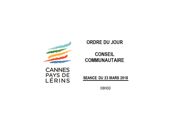 ODJ Conseil Communautaire