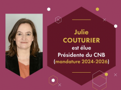 Julie Couturier élue présidente du CNB pour la mandature 2024-2026