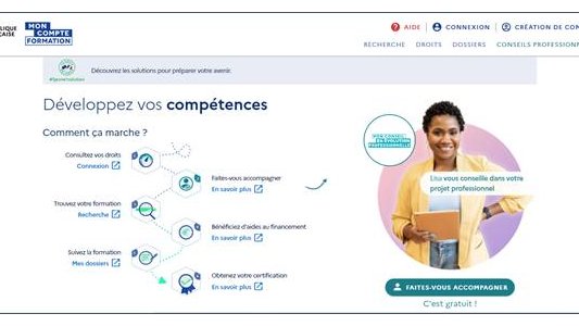 Le site Mon Compte Formation évolue