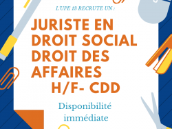 [OPPORTUNITÉ - EMPLOI] #JURISTE JUNIOR en CDD remplacement (Département 13)