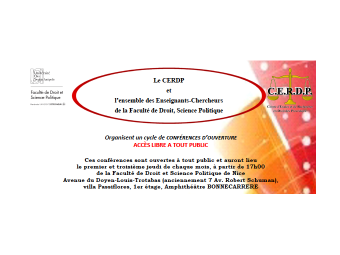 Conférence CERDP : "Les