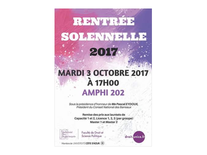 Rentrée solennelle de (...)