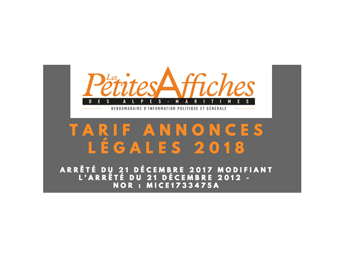 Tarif des Annonces (...)