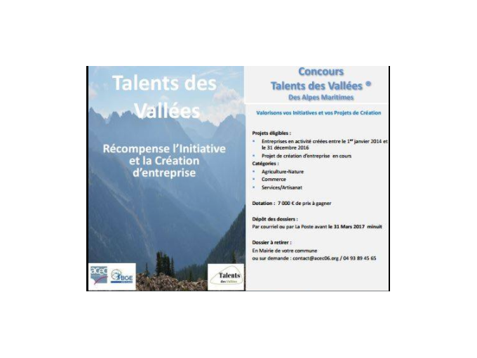 Talents des Vallées : (...)