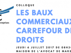 Colloque Baux commerciaux le 6 juillet à la maison de l'avocat à Marseille avec ACE 