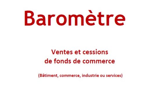 Le nombre de cessions de fonds de commerce diminue légèrement 