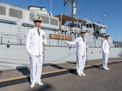 Frédéric Garrouste, commandant du chasseur de mines tripartite CAPRICORNE