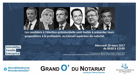 Les candidats à la Présidentielle 2017 ont présenté leurs propositions au notariat