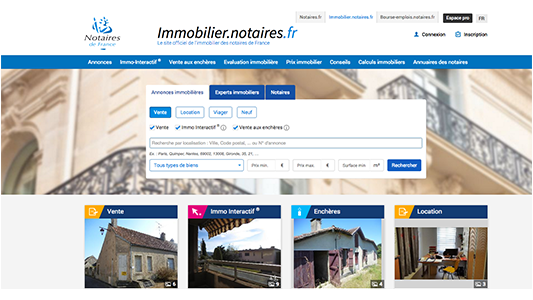 Chiffre exclusif immobilier.notaires.fr : 31% des transactions immobilières se font de particulier à particulier