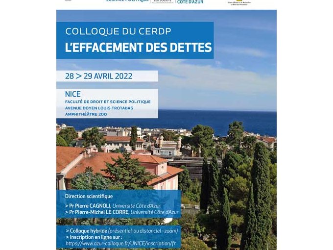 Colloque CERDP : "L'effac