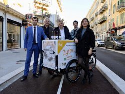 Les bières de la Brasserie artisanale livrées en vélo-cargo électrique 