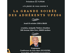 Grande Soirée des #Adhérents UPE 06 le 10 octobre !