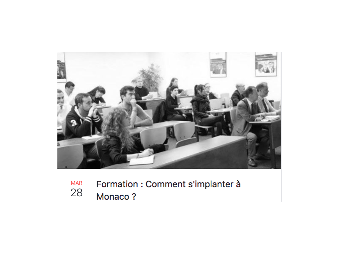 La JCE Monaco propose