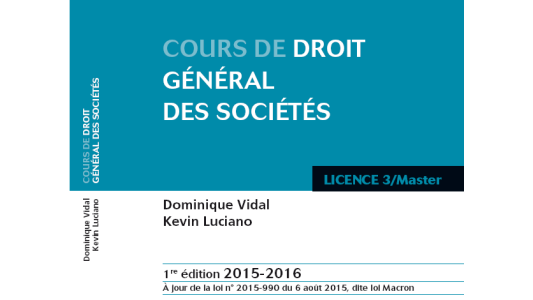 Réédition du cours de droit général des sociétés