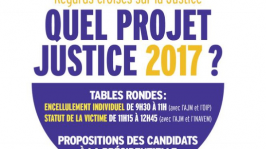 La FNUJA propose une journée "Regards croisés sur la Justice Quel projet Justice 2017 ?" le 14 novembre à Paris