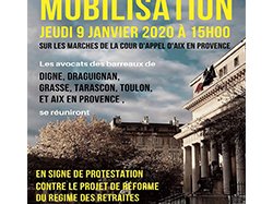 Barreau de Grasse : grève générale d'une semaine votée et manifestation régionale le 9 